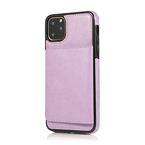 Étui portefeuille iPhone XS Max avec fente pour carte et clapet violet