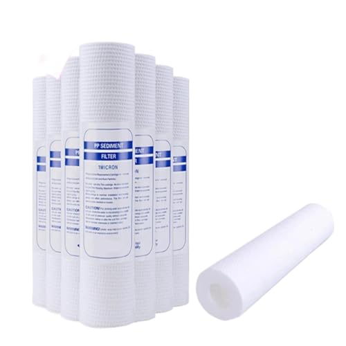 Filtro de algodón Pp de 10 pulgadas, 100g, 1 y 5 micras, filtro de agua de sedimento de polipropileno hilado, cartucho de repuesto de ósmosis inversa, 15 Uds.(5 micron)