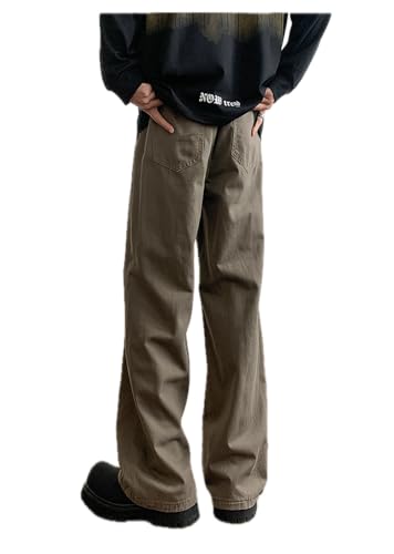 Jeans Pants Trouser Denim Stacking High Street Men's Loose Wide Legs Straight Tube Drop Casual Daily Commuter Style Wear4