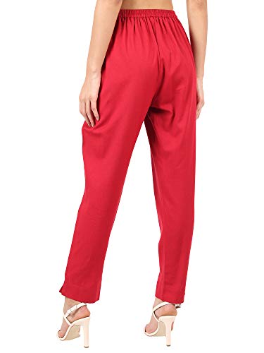 Image of Muffly Women's Cotton Flex Solid Straight Trouser