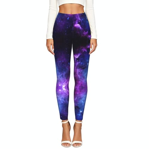 Leggings de compresión suaves Galaxy con estampado galaxia de mujer 2