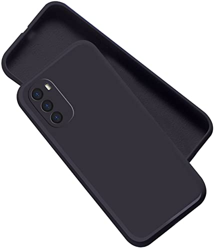 Image of A rtistque Liquid TPU Silicone Matte Shockproof Flexible with Camera Protection Soft Back Cover Case for Motorola Moto G52 / G82 5G - Black