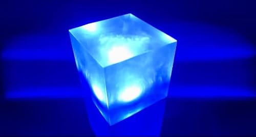 Tesseract Stone, Blue Tesseract Cube Hero Cosplay Props Movie Collection Home Decor for Men Women
