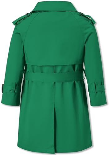 Image of Betusline Boys Waterproof Trench Coat Double Breasted Classic Belted Outwear Jacket Dress Coats