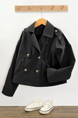 Giolshon Girls Faux Leather Jacket Motorcycle Biker Coat Kid's Fall PU Outerwear (5-14 Years)4