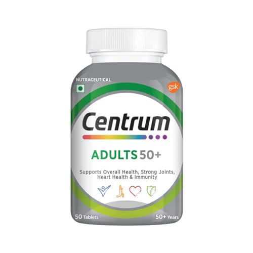 10% OFF on Centrum Adult 50+, World's No.1 Multivitamin with Calcium, Vitamin D3 & 21 other Nutrients for Overall Health, Strong Joints & Heart Health (Veg) 50 Tablets 10% OFF on Centrum Adult 50+, World's No.1 Multivitamin with Calcium, Vitamin D3 & 21 other Nutrients for Overall Health, Strong Joints & Heart Health (Veg) 50 Tablets