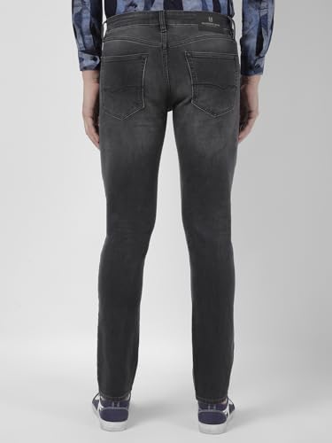 Image of Numero Uno Men's Charcoal Grey Skinny Sustainable Stretchable Jeans