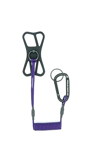 Rogue Fishing The Protector Phone Tether - Waterproof Retractable Phone Leash for Kayak Skiing & Hiking - Phone Security Strap Anti Theft - Anti Pickpocket Accessories for Cellphone (Purple)