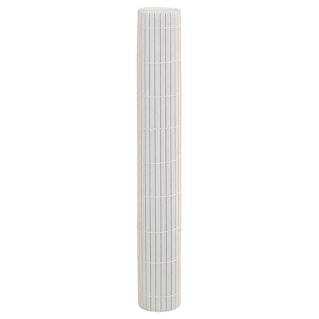 vidaXL Recinzione da Giardino Bifacciale Bianca 1,8x5 m in PVC, Pannello della Recinzione del Giardino, Recinzione in Giardino, Pannello del Giardino