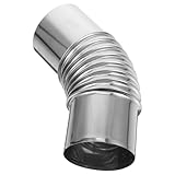 Compatibilité étendue : conçu pour s’adapter aux cheminées, ce coude est polyvalent et peut être utilisé dans de nombreuses applications de cheminées et de poêles. rallonge de cheminée en acier inoxydable, conduit de cheminée