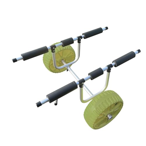 rockible カヤックカート ボートトレーラー ドーリー サーフボード/SUP/ボート用 折りたたみ式 アルミ合金&PP製 耐荷重75kg 砂地/荒れ地でもスムーズ移動 簡易組立・コンパクト収納 バランス良い重量分散設計