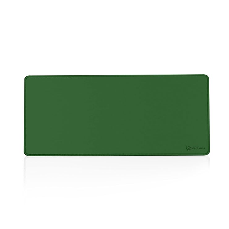 Image of Desk Mat 60x30 cm (11 x 23 inch) Dark Green | Large Mouse Pad for Office Computer Laptop Keyboard | Waterproof Anti-Slip Rubber Base Desk Mat