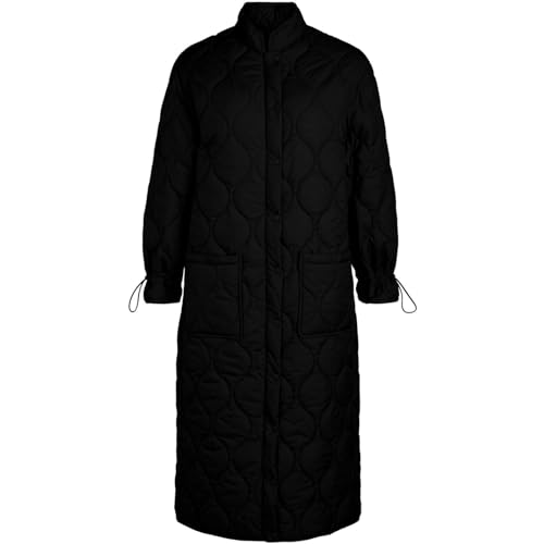 Manteau matelassé long noir taille 40 idéal pour les sorties urbaines