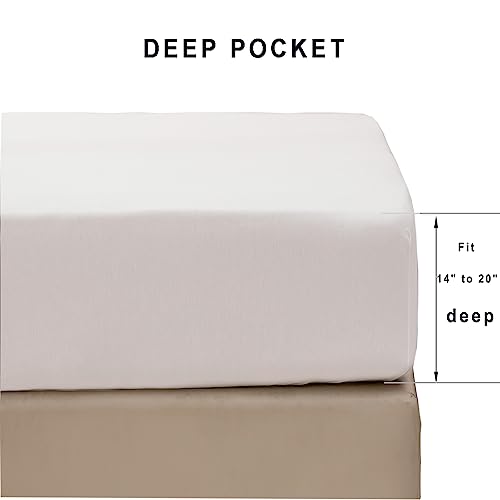 Drap-housse en jersey de coton haut de gamme bonnet extra profond - 3