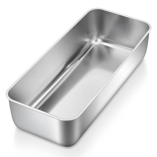 Homikit 3lb Loaf Tin, Stainless Steel Bread Tin Cake Baking Pan for Banana Bread, Toast, Meatloaf and Lasagna, Healthy & Non-Toxic, Easy Clean & Dishwasher Safe