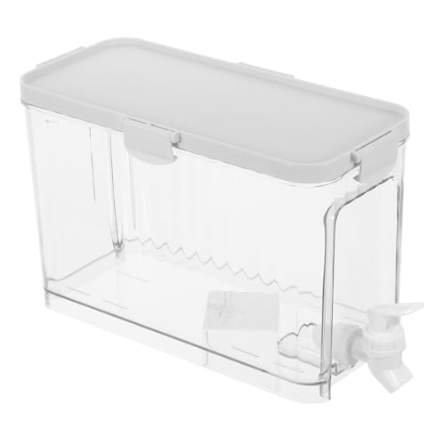 GOOHOCHY Dispensador de Agua Fría con Grifo y Tapa Independiente Contenedor Grande para Bebidas y Frutas para Nevera y Hogar con Gancho para Colgar Vasos