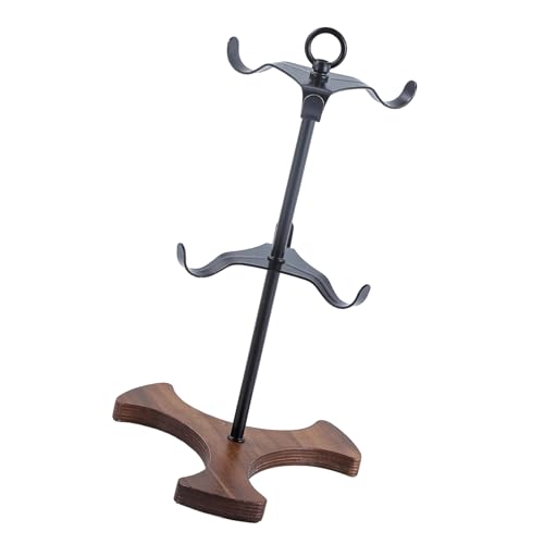 Ozeau Space Saving Coffee Cup Tree for Countertops Nonslip Wooden Base Mug Storage with 6 Hangers for Parties