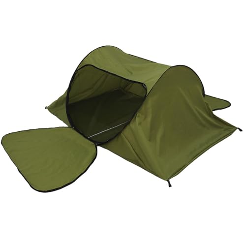 CMINGJ Portable pop up Camping Tent with Double Door Design, Folding Mosquito Net Tent with Storage Bag, Suitable for Camping, Hiking and Outdoor Activities, Adjustable Size, Easy Setup, Army Green