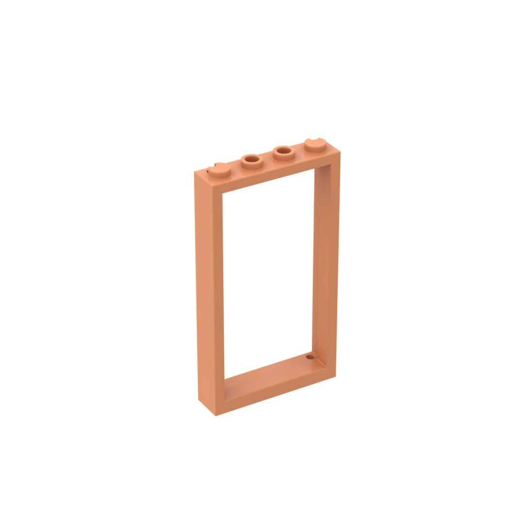 Gobricks 60596 Door Door Frame 1x4x6 Type 2 10 Pieces GDS-874 Compatible with Lego Building Blocks Color:Nougat — image 1
