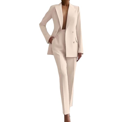 Catálogo para Comprar On-line Trajes de vestir para Mujer - 5 favoritos. 43 Conjunto de pantalones de 2 piezas para mujer, conjunto de blazer y pantalones, trajes de trabajo formales de negocios para mujeres, trajes de trabajo de oficina, Beige, M