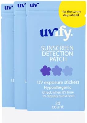 Amazon.com: UVIFY UV Stickers for Sunscreen | 60 Count UV Detection ...