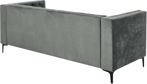 Image of Chesterfield Traditional 3 Seater Luxury Sofa Loving Sofa Button Tufted for Living Room, Guest Room, Bedroom, and Your Loving Space (Dark Grey)