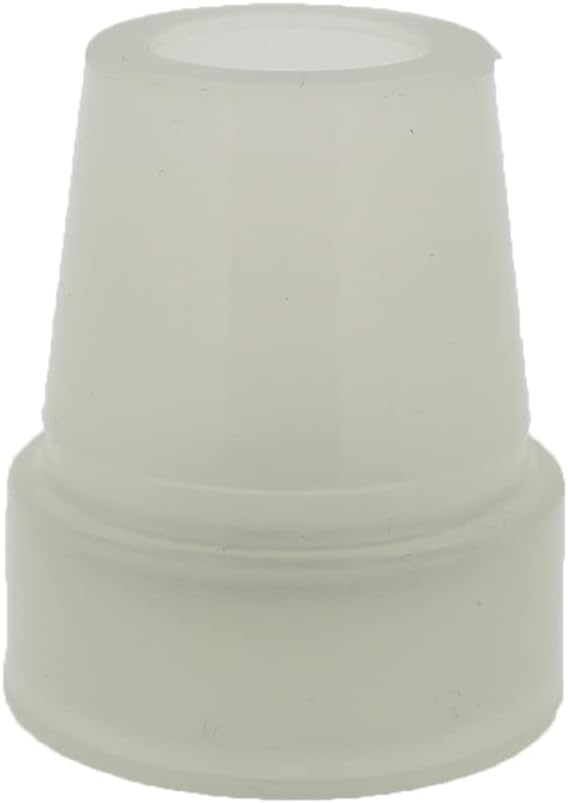 2 Pcs: 3/4" (19mm) Glow in The Dark Rubber Tips Ferrules for Walking Canes - White - by Lifeswonderful