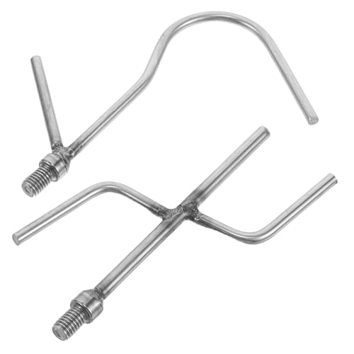 WOFASHPURET 2 Ganchos de Acero Inoxidable para Barra Extensora de Armario, Accesorios de Repuesto para Colgador de Ropa, Varilla Telescópica, Uso en Hogar, Oficina y Tienda, Gancho Utilitario