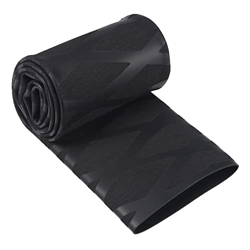 PATIKIL 35 mm Dia 57 mm Plat Largeur 1,6 ft 2 :1 Chaleur rétrécissante Enrouleurs de tuyau, non glissant pour pêche Canne poignée poignée Noir Cover