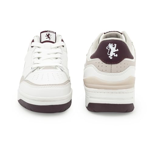 Image of Red Tape Women's Sneakers White Black Pu Round Toe Lace-Up