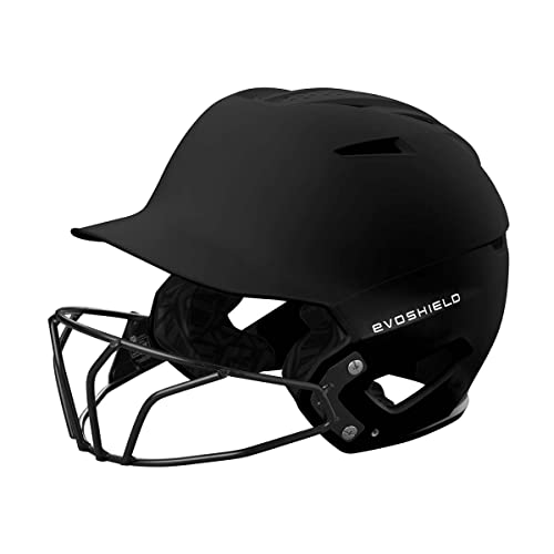 EvoShield XVT&trade; 2.0 Matte Batting Helmet with Facemask - Black, Medium/Large