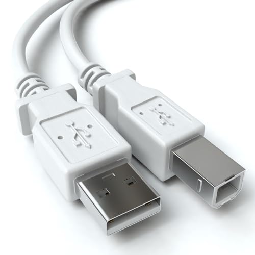 CABLEPELADO Cable Impresora | Cable USB para Impresora | Cable USB 2.0 Tipo A a Tipo B | Compatible con HP,Epson,Canon,Brother,Lexmark,Escáner,Disco Duro,Fotografía Digital | Beige | 1 Metro ⭐