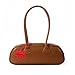 Leather dog bag charm keychain puppy bag purse pendantcute fashion bag accessories for women (red)
