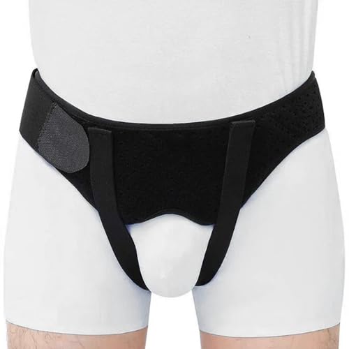 Alivio del dolor inguinal con el cinturón para hernia doble y ajustable XL