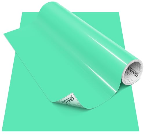 VViViD Mint Gloss DECO65 Permanent Adhesive Craft Vinyl for Cricut, Silhouette & Cameo (24" x 30ft)