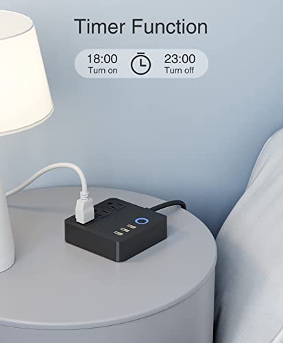 Smart Plug Power Strip + Mini Smart Plug, Wifi Socket Compatible With Alexa And Google Home #TOP4