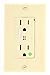 Leviton T8280-I 15 Amp, 125 Volt, Hospital Grade, Self Grounding, Decora Plus Duplex Receptacle, Tamper-Resistant, Ivory