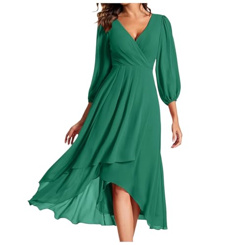 Robe de soirée fluide K609 camoufle les rondeurs pour mariage et bal