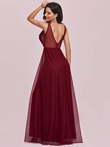 Ever-Pretty-Damen-Abendkleid-A-Linie-Hohe-Taille-Stickerei-tuell-V-Ausschnitt-lang-00930