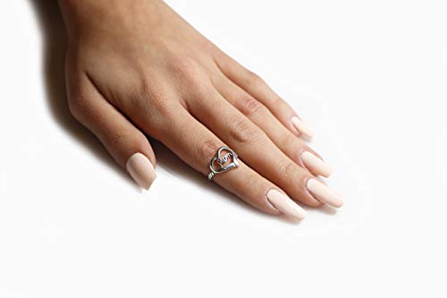 Closeoutwarehouse 925 Sterling Silver Love Of Mom Heart Ring Size 9 #TOP4