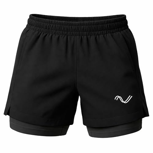 Image of SLOVIC Running Shorts for Men Stylish | 2 in 1 Double Layer Shorts | Lightweight & Breathable Gym Shorts for Men Workout | Ideal for Running, Gym & Sports Blue