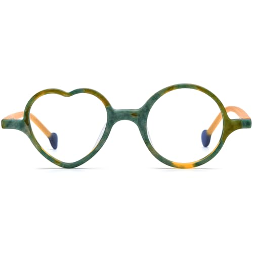 Image of HEPIDEM Multicolor Acetate Glasses Frame Men Women Round Eyeglasses Optical Spectacles 9377
