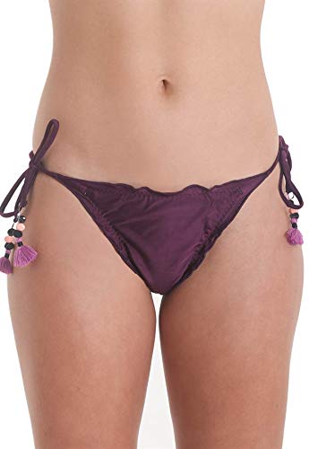 Calcinha Biquíni Avulso Ripple Boho PPOETA - Roxo - GG