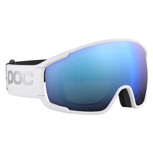 Gafas POC Zonula Race Clarity Comp+ Marco Odermatt Ed. Hydrogen White/Uranium Black con lente parcialmente azul soleado 2024