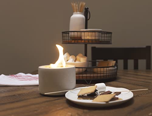 Ang Lifestyle Products Tabletop Fire Pit, Rubbing Alcohol Fireplace, Fireplace For Indoor And Outdoor, Small Mini Smores Maker, Mini Fire Pit, Concrete Bowl, Fire Pit Bowl,Gray #TOP5