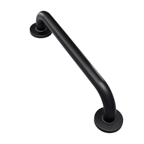 Image of AmazerBath Grab Bars for Shower 18 Inches, Shower Grab Bars for Senior Anti Slip, Safety Grab Bars for Bathtubs and Showers Stainless Steel, Thickened Bar Holds 500LBS, 18 inch Lx1.25 D, Black