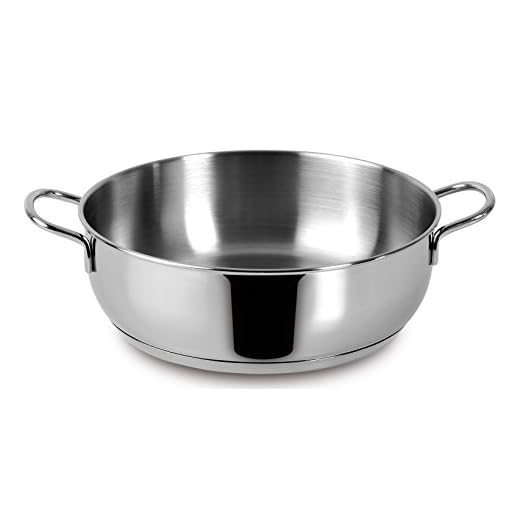 Lagostina Every Casseruola Semifonda Ø 24 cm in Acciaio Inox 18/10 con Fondo Lagoseal Plus, Esterno Satinato e Ampie Manicature, Adatta a Tutte le Fonti di Calore, Inclusa Induzione