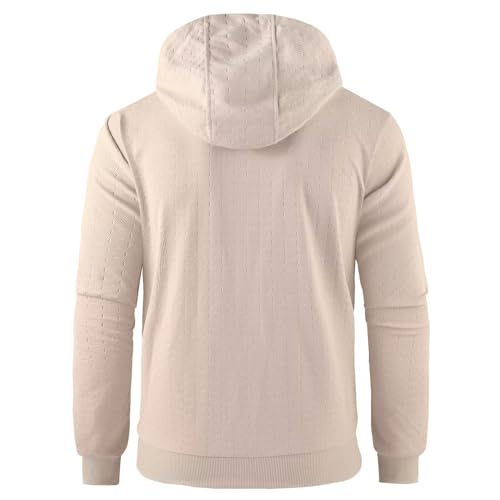 EQUICK Men's Casual Zip Up Hoodie with Pockets Long Sleeve Full-Zip Hooded Sweatshirt2