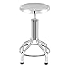 DGFDS Tabouret À Barres en Acier Inoxydable Laboratoire De Laboratoire De Laboratoire Étanche-Tabouret De Production D'atelier D'atelier Médical Rond Tabouret Hauteur Réglable 48-58cm