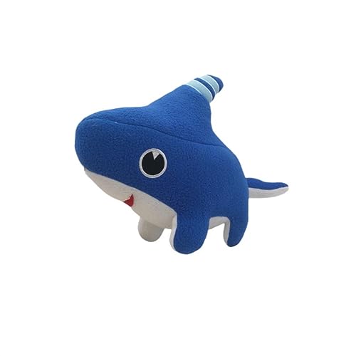LAARNT Kawaii Smiley Requin Jouet en Peluche, Requin Animal PoupéE Douce en Peluche, Oreiller Coussin Doux pour Enfant Fille GarçOn Cadeau Anniversaire